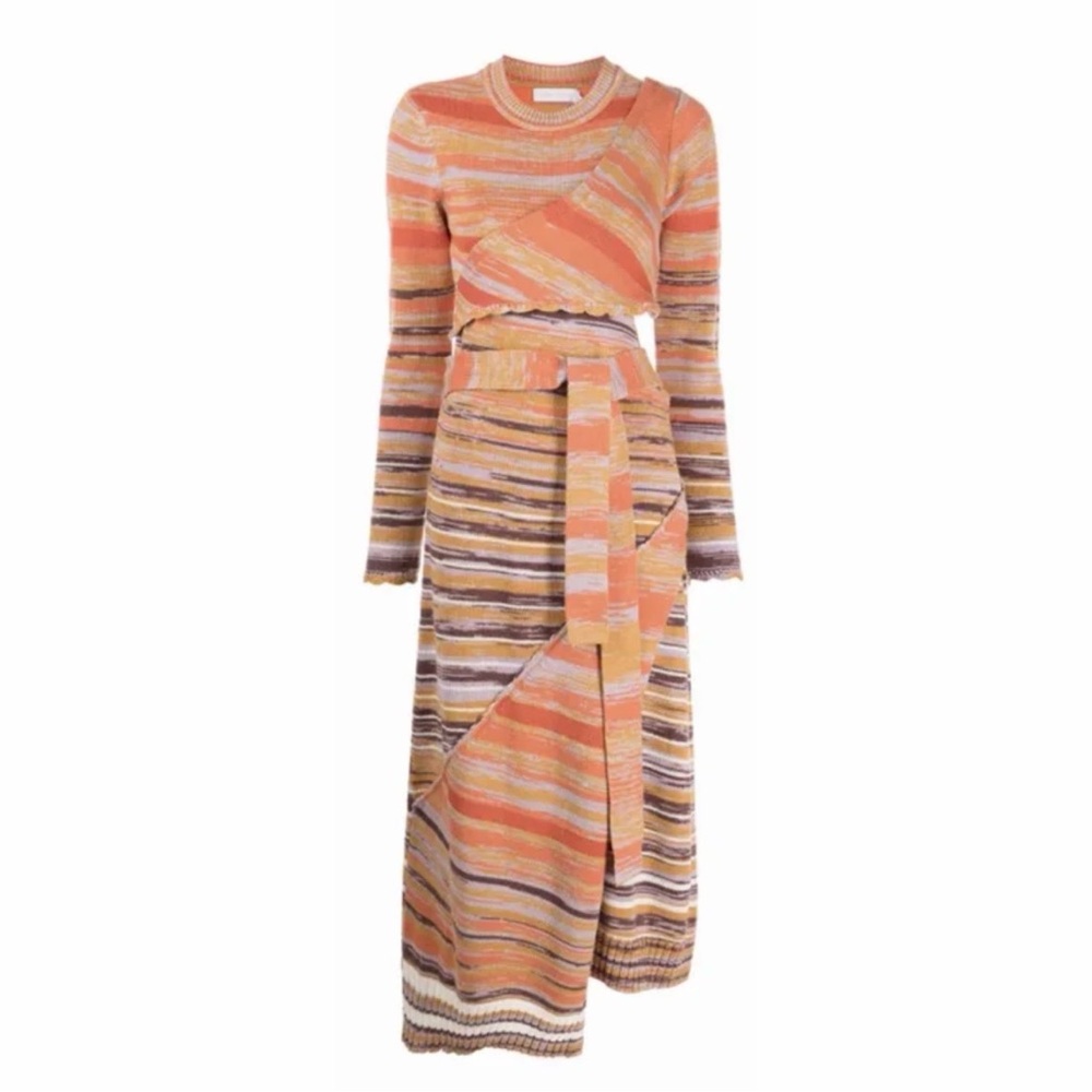 JONATHAN SIMKHAI SPACE DYED WRAP DRESS